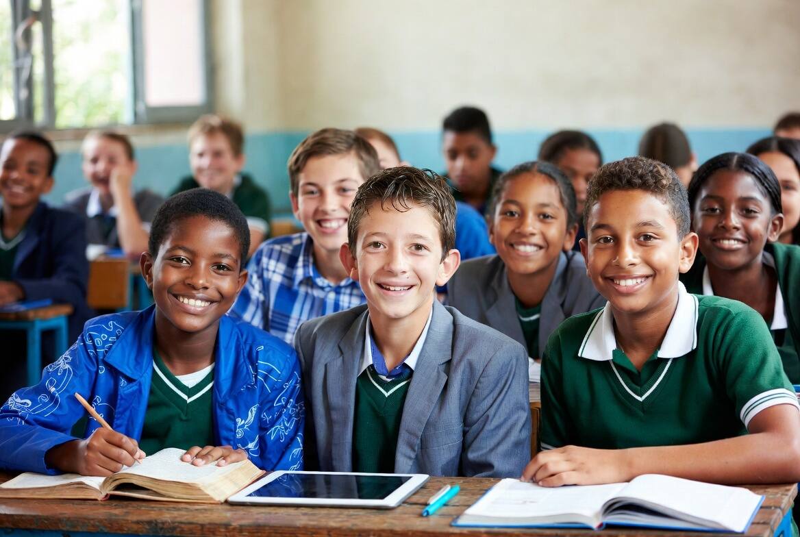 Students at St. Ronald's Homeschool in Brackenhurst, Alberton