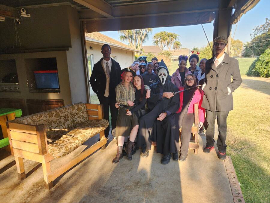 Group of learners celebrating dress-up day at St. Ronald's